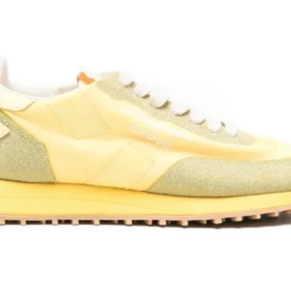 Ghoud Women's Yellow Sneakers - Premium Casual Runner Glitter